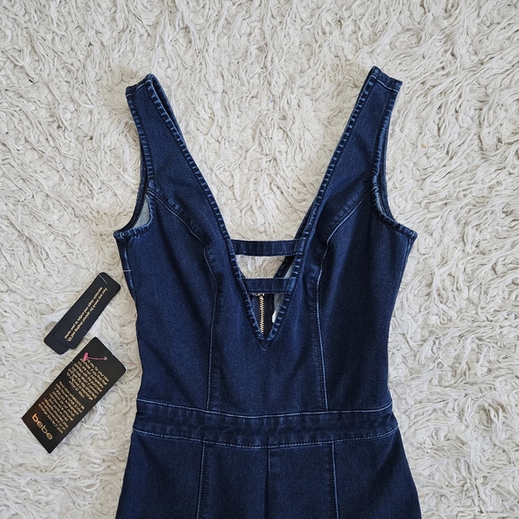 NWT Bebe Denim Jumpsuit - Picture 4 of 8